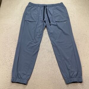 Fabletics The One Drawstring Jogger Pants Men's Size 40x29 Solid Blue